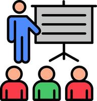 Presentation Line Filled Icon vector