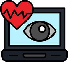 Monitoring Line Filled Icon vector