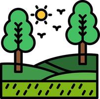 Pathway Line Filled Icon vector