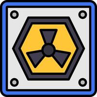 Radiation Line Filled Icon vector