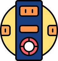 Robot Line Filled Icon vector