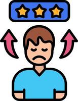 Feedback Line Filled Icon vector