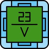Vanadium Line Filled Icon vector