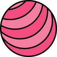 Ball Line Filled Icon vector