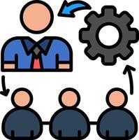 Hierarchy Structure Line Filled Icon vector