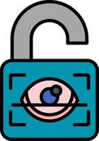 Padlock Line Filled Icon vector