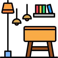Chair Line Filled Icon vector