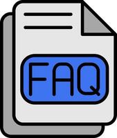 Faq Line Filled Icon vector