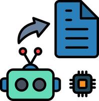 Data Collection Line Filled Icon vector