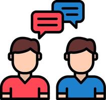 Communication Line Filled Icon vector