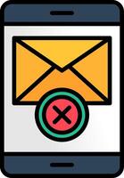 Error Message Line Filled Icon vector