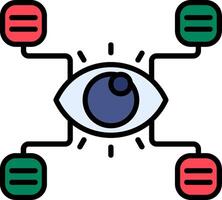Visualization Line Filled Icon vector