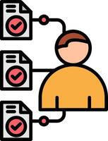 Task Line Filled Icon vector