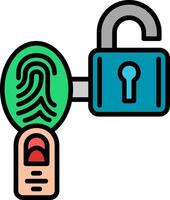 Unlocking Line Filled Icon vector
