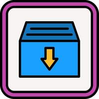 Archive Line Filled Icon vector
