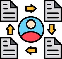 Profiling Line Filled Icon vector