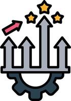 Performance Line Filled Icon vector