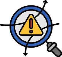 Avoidance Line Filled Icon vector