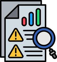 Risk Analysis Line Filled Icon vector