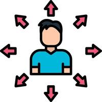 Self Awareness Line Filled Icon vector
