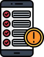 To Do List Line Filled Icon vector