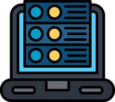 Server Control Line Filled Icon vector