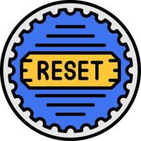 Reset Line Filled Icon vector