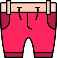 Shorts Line Filled Icon vector