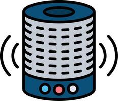 Smart Speaker Line Filled Icon vector