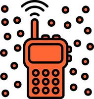 Walkie Talkie Line Filled Icon vector