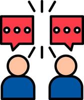 Conversation Line Filled Icon vector