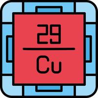 Copper Line Filled Icon vector