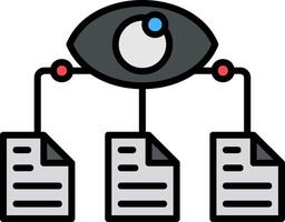 Data Visualization Line Filled Icon vector