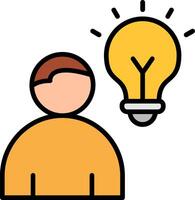 Idea Line Filled Icon vector
