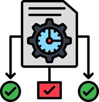 Project Line Filled Icon vector