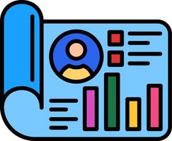 Planning Line Filled Icon vector