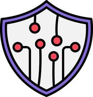 Security Line Filled Icon vector