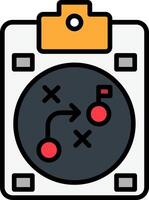 Strategy Line Filled Icon vector