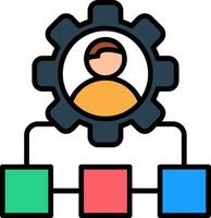 Workflow Line Filled Icon vector