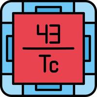 Technetium Line Filled Icon vector