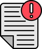 Note Line Filled Icon vector