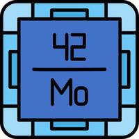 Molybdenum Line Filled Icon vector