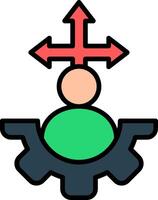Decision Making Line Filled Icon vector
