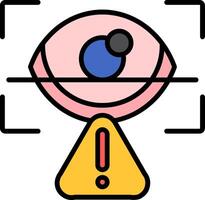 Retinal Scan Line Filled Icon vector