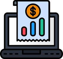 Statistics Line Filled Icon vector