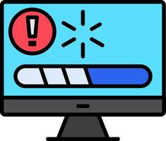 Error Line Filled Icon vector