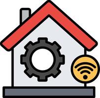 Home Automation Line Filled Icon vector