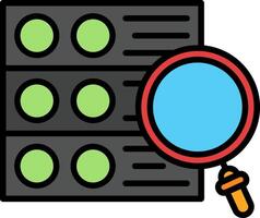 Search Data Line Filled Icon vector