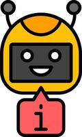 Robot Line Filled Icon vector