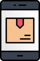 Shipping Line Filled Icon vector